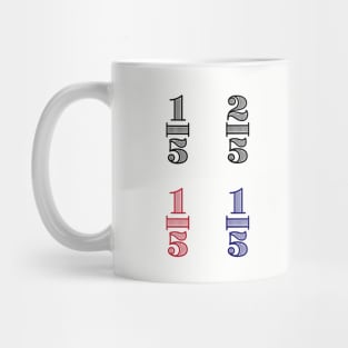 One Fifth, Two Fifth, Red Fifth, Blue Fifth Mug